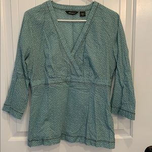 Eddie bower wrap from zip side top blouse